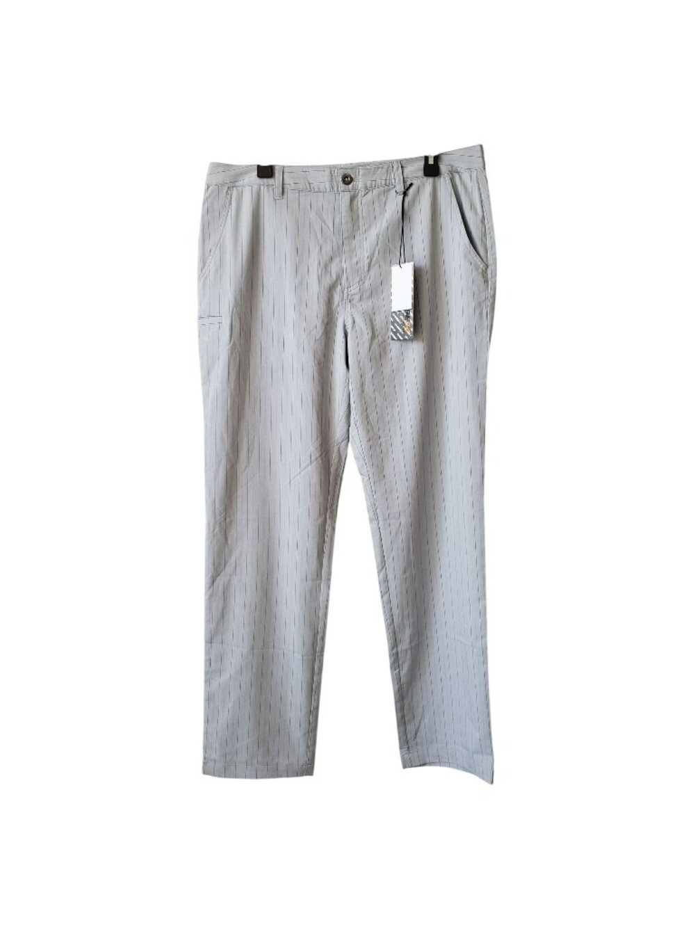 NEW Chase 54 Statham Trousers 36x33 Mens Gray Pinstripe Golf Pants Casual